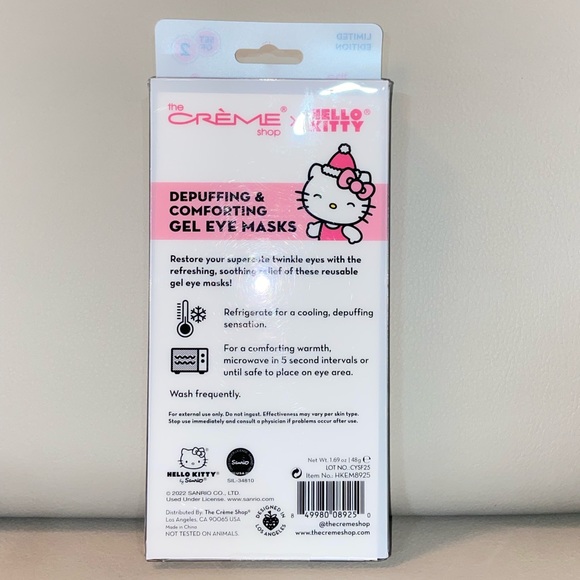 The Crème Shop x Hello Kitty Reusable Gel Eye Masks - Holiday Limited Edition - Picture 3 of 5